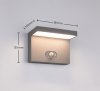 Kinkiet zewnętrzny LED kolor antracyt aluminiowy minimalistyczny klasyczny uniwersalny czujnik ruchu i zmierzchu ściemnialny BLYDE HYBRID IP65 253569142 Trio